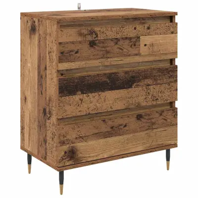 vidaXL Strani šal s predalom Star les 60 x 35 x 70 cm Konstruiran les