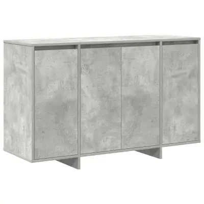 vidaXL Strani šal Betonsko siva 120 x 41 x 75 cm Konstruiran les