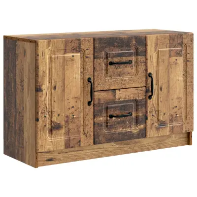 vidaXL Strani šal s predalom Star les 89 x 34,5 x 57 cm Inženirski les