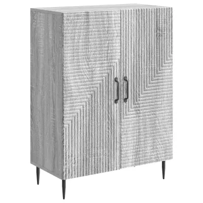 vidaXL Strani šal Siva Sonoma 66 x 34,5 x 89,5 cm Inženirski les