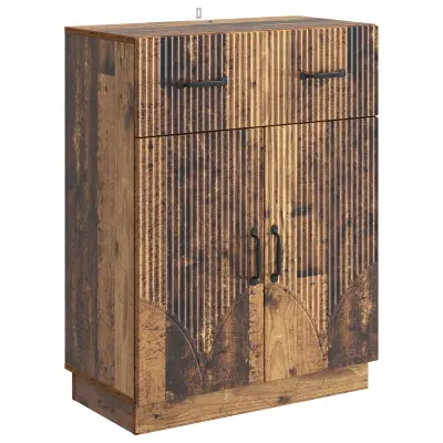 vidaXL Strani šal s predalom Star les 66 x 34,5 x 87 cm Inženirski les