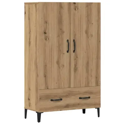 vidaXL Visoka omarica artisan hrast 70x31x115 cm inženirski les