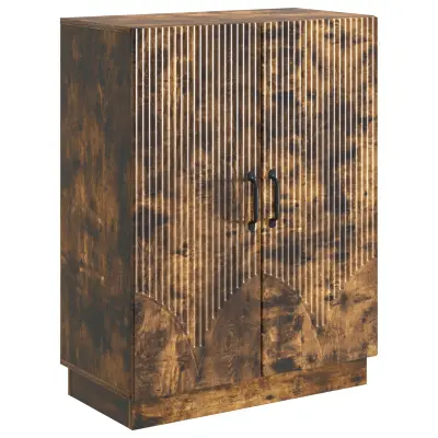 vidaXL Strani šal Dimljen hrast 66 x 34,5 x 87 cm Inženirski les