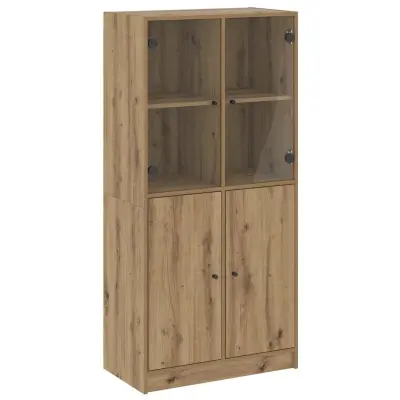 vidaXL Visoka omara z vrati artisian hrast 68x37x142 cm inženirski les