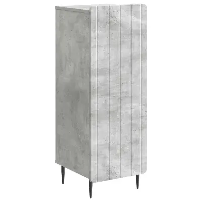 vidaXL Strani šal Betonsko siva 34,5 x 33 x 92 cm Inženirski les