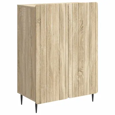 vidaXL Strani šal Sonoma hrast 66 x 34,5 x 92 cm Inženirski les