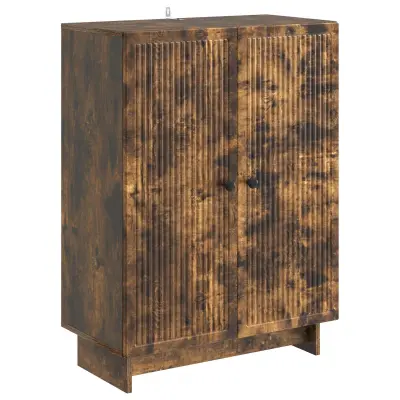 vidaXL Strani šal Dimljen hrast 66 x 34,5 x 90 cm Inženirski les