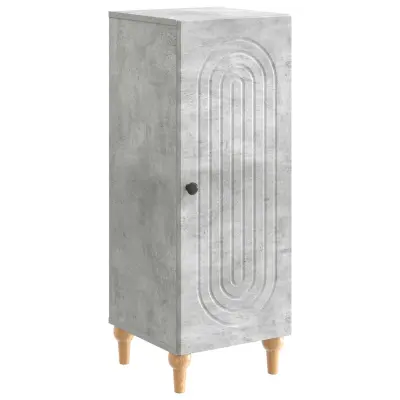 vidaXL Strani šal Betonsko siva 33 x 34,5 x 90 cm Inženirski les