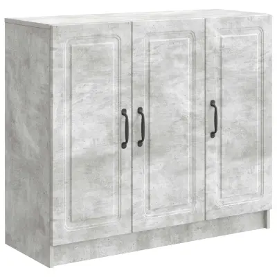 vidaXL Strani šal Betonsko siva 89 x 34,5 x 77 cm Inženirski les