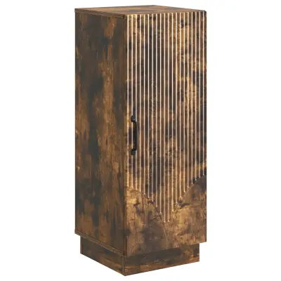 vidaXL Strani šal Dimljen hrast 33 x 34,5 x 87 cm Inženirski les