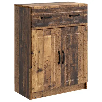 vidaXL Strani šal s predalom Star les 66 x 34,5 x 87 cm Inženirski les