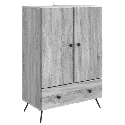 vidaXL Strani šal Siva Sonoma 66 x 34,5 x 95 cm Inženirski les