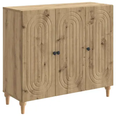 vidaXL Strani šal Artisan hrast 89 x 34,5 x 80 cm Inženirski les