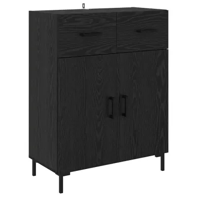 vidaXL Strani šal Črna Orehovina 69,5 x 34 x 90 cm Konstruiran les