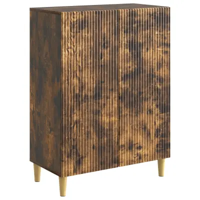 vidaXL Strani šal Dimljen hrast 66 x 34,5 x 90 cm Inženirski les