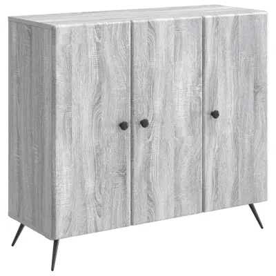 vidaXL Strani šal Siva Sonoma 89 x 34,5 x 80 cm Inženirski les
