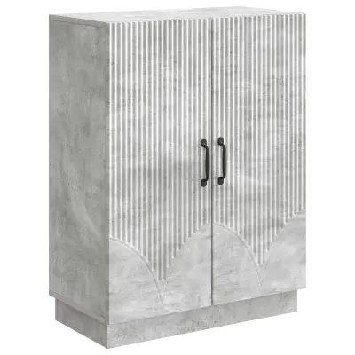 vidaXL Strani šal Betonsko siva 66 x 34,5 x 87 cm Inženirski les