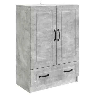 vidaXL Strani šal Betonsko siva 66 x 34,5 x 92 cm Inženirski les