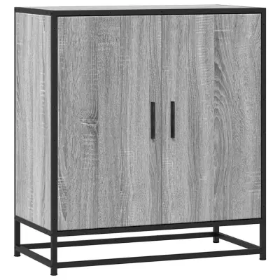 vidaXL Komoda siva sonoma 68x35x76 cm inženirski les in kovina