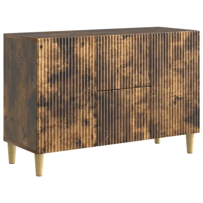 vidaXL Strani šal Dimljen hrast 89 x 34,5 x 60 cm Inženirski les