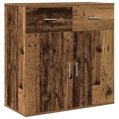 vidaXL Strani šal s predalom Star les 78 x 38 x 80 cm Konstruiran les