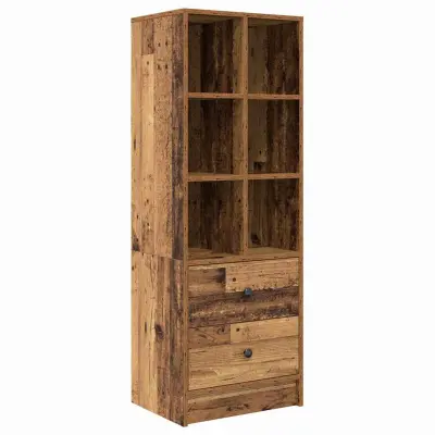 vidaXL Visok predalnik s predalom Star les 45,5 x 34 x 127 cm