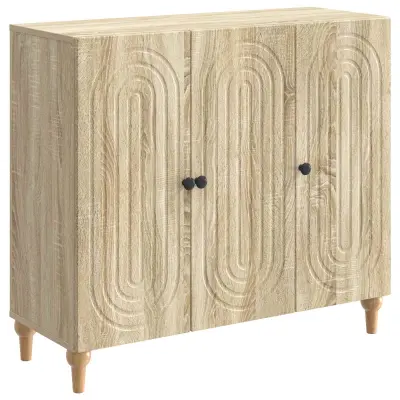 vidaXL Strani šal Sonoma hrast 89 x 34,5 x 80 cm Inženirski les