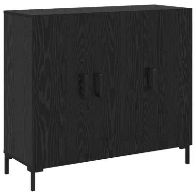 vidaXL Strani šal Črna Orehovina 90 x 34 x 80 cm Konstruiran les