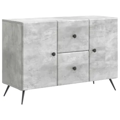 vidaXL Strani šal Betonsko siva 89 x 34,5 x 60 cm Inženirski les