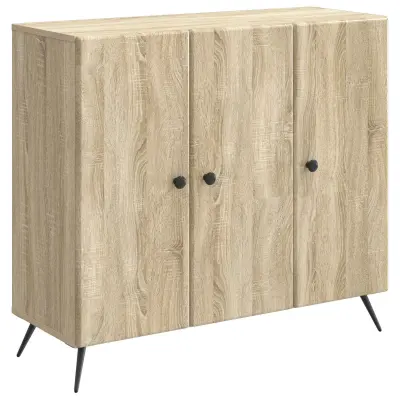 vidaXL Strani šal Sonoma hrast 89 x 34,5 x 80 cm Inženirski les