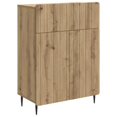 vidaXL Strani šal Artisan hrast 66 x 34,5 x 92 cm Inženirski les