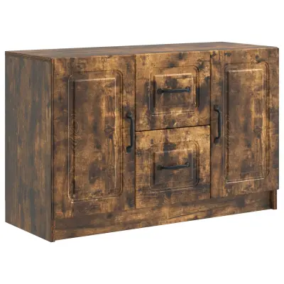 vidaXL Strani šal Dimljen hrast 89 x 34,5 x 57 cm Inženirski les