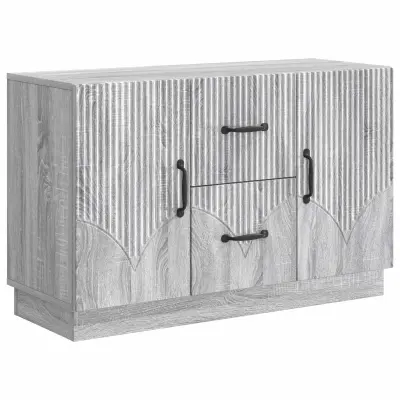 vidaXL Strani šal Siva Sonoma 89 x 34,5 x 57 cm Inženirski les