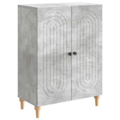 vidaXL Strani šal Betonsko siva 66 x 34,5 x 90 cm Inženirski les