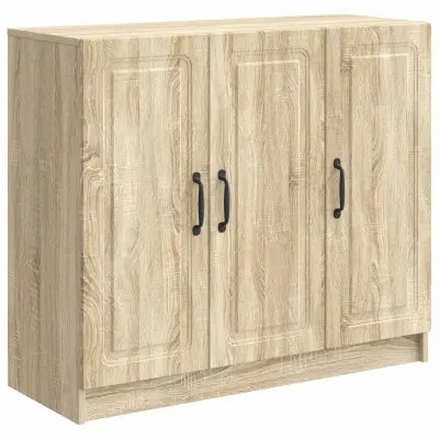 vidaXL Strani šal Sonoma hrast 89 x 34,5 x 77 cm Inženirski les