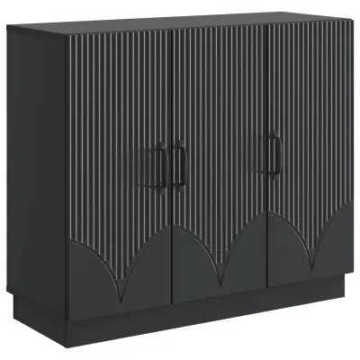 vidaXL Strani šal Črna 89 x 34,5 x 77 cm Inženirski les