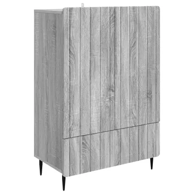 vidaXL Strani šal Siva Sonoma 66 x 34,5 x 97 cm Inženirski les