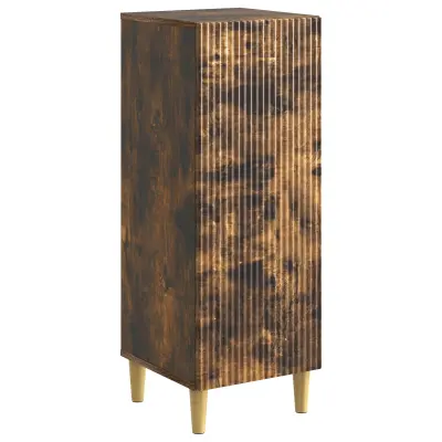 vidaXL Strani šal Dimljen hrast 33 x 34,5 x 90 cm Inženirski les