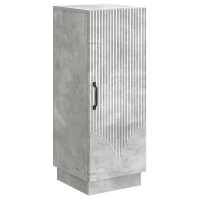 vidaXL Strani šal Betonsko siva 33 x 34,5 x 87 cm Inženirski les