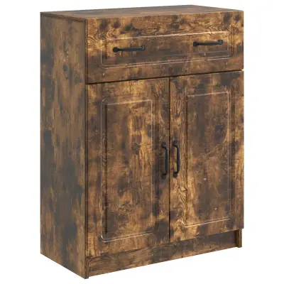 vidaXL Strani šal Dimljen hrast 66 x 34,5 x 87 cm Inženirski les