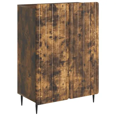 vidaXL Strani šal Dimljen hrast 66 x 34,5 x 92 cm Inženirski les