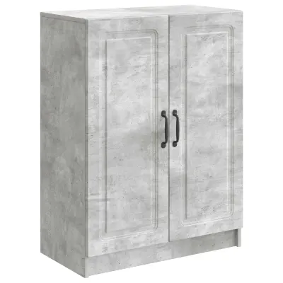 vidaXL Strani šal Betonsko siva 66 x 34,5 x 87 cm Inženirski les