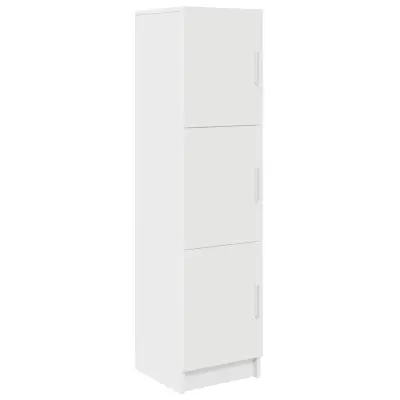 vidaXL Visok predalnik Bela 31,5 x 32 x 122,5 cm