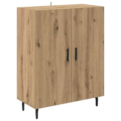 vidaXL Strani šal Umetni hrast 69,5 x 34 x 90 cm Konstruiran les