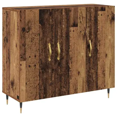 vidaXL Strani šal Star les 90 x 34 x 80 cm Konstruiran les