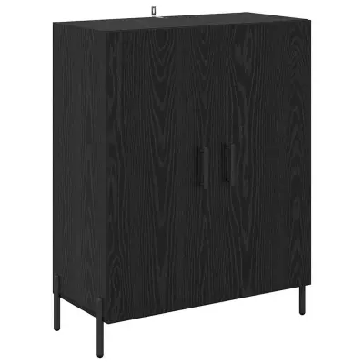 vidaXL Strani šal Črna Orehovina 69,5 x 34 x 90 cm Konstruiran les