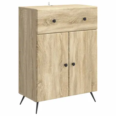 vidaXL Strani šal Sonoma hrast 66 x 34,5 x 90 cm Inženirski les
