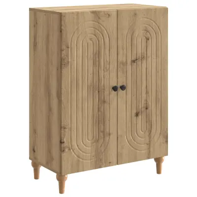 vidaXL Strani šal Artisan hrast 66 x 34,5 x 90 cm Inženirski les