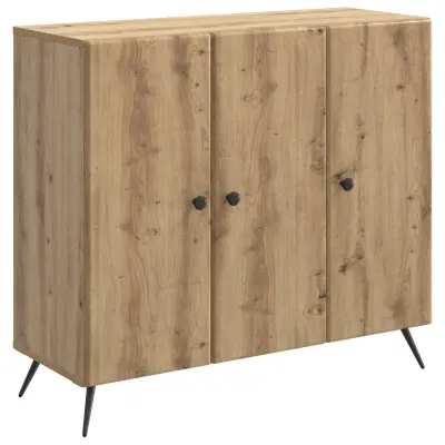 vidaXL Strani šal Artisan hrast 89 x 34,5 x 80 cm Inženirski les