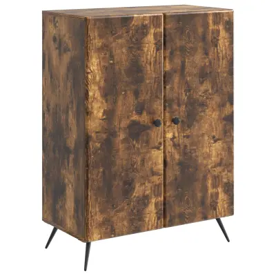 vidaXL Strani šal Dimljen hrast 66 x 34,5 x 90 cm Inženirski les